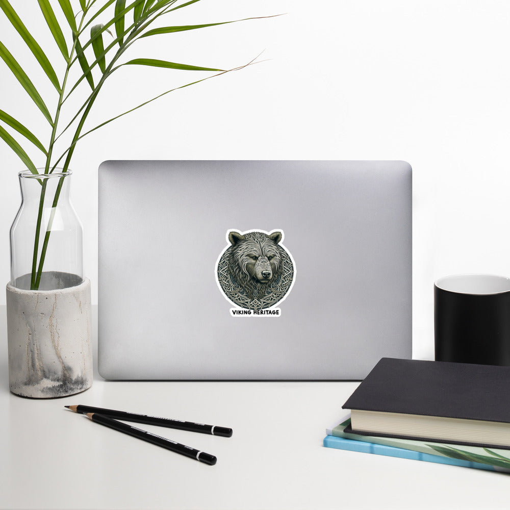 Norse Knotwork Grizzly Bear Sticker