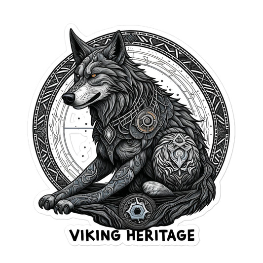 Norse Knotwork Dire Wolf Sticker