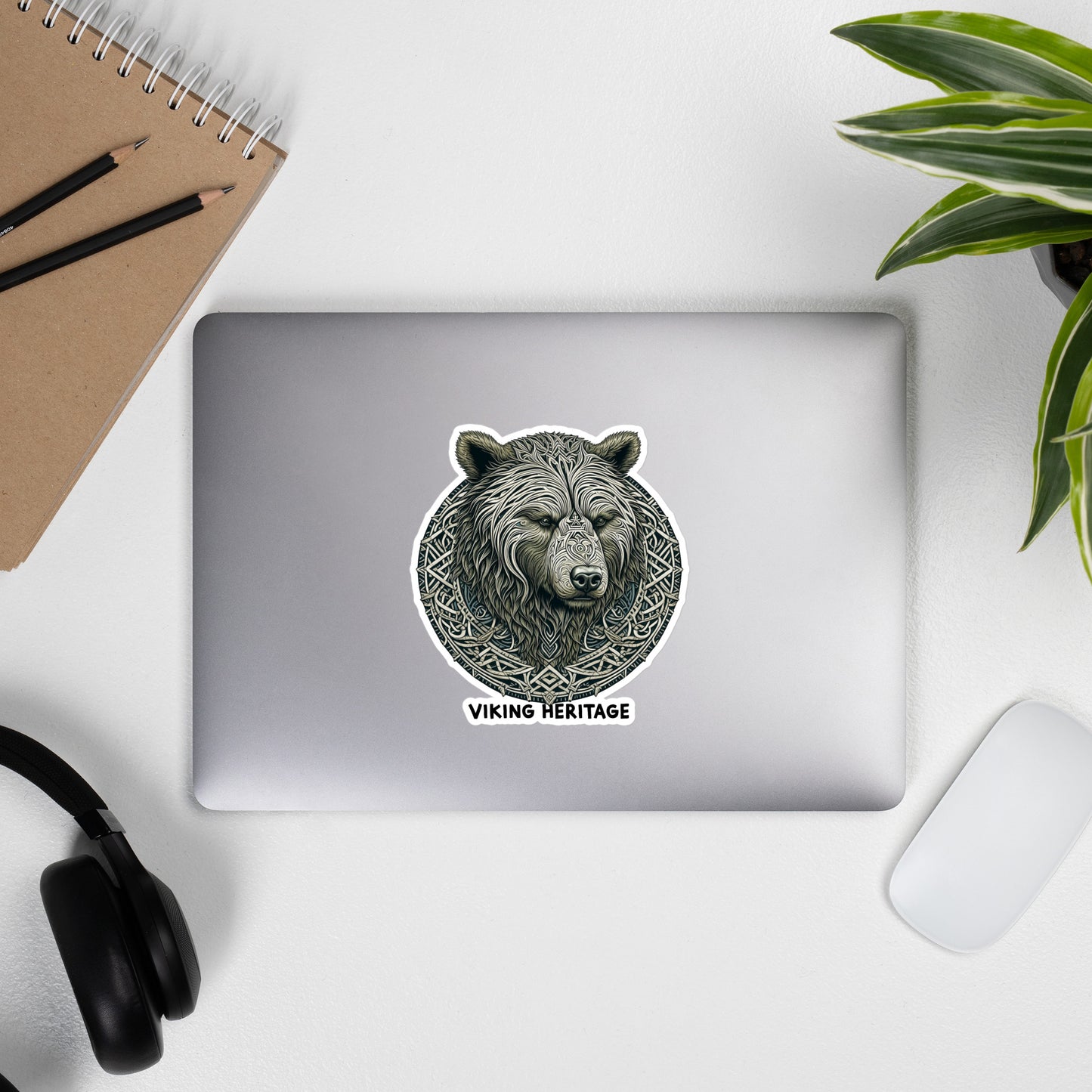 Norse Knotwork Grizzly Bear Sticker