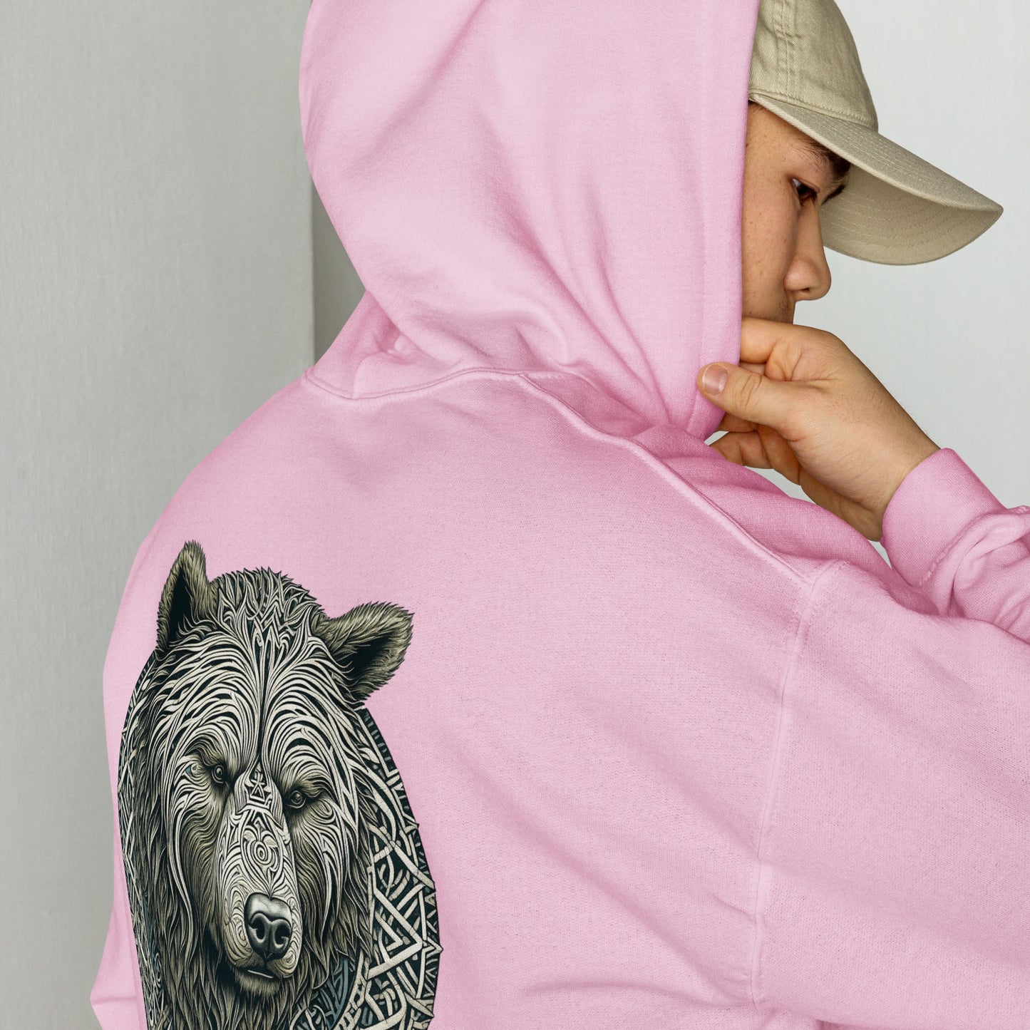 Norse Knotwork Grizzly Bear Hoodie