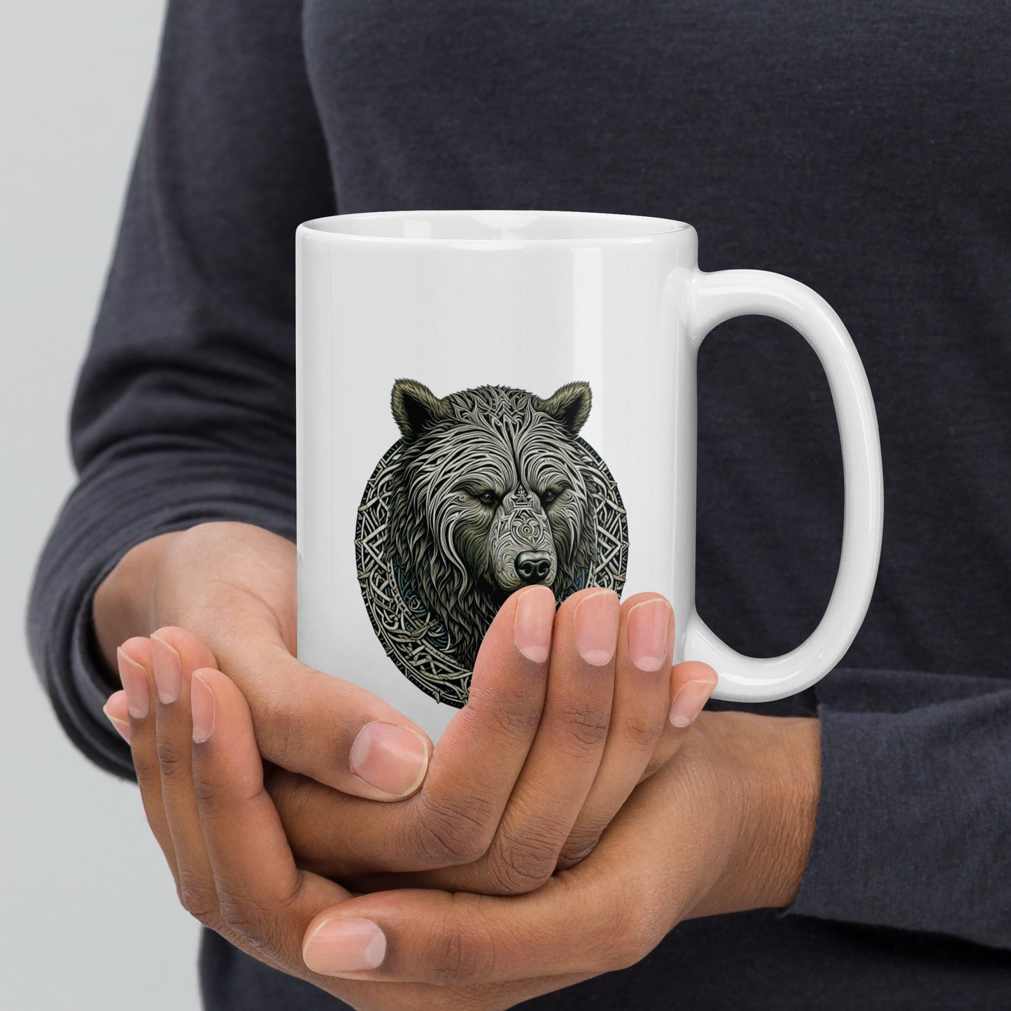 Norse Knotwork Grizzly Bear Mug